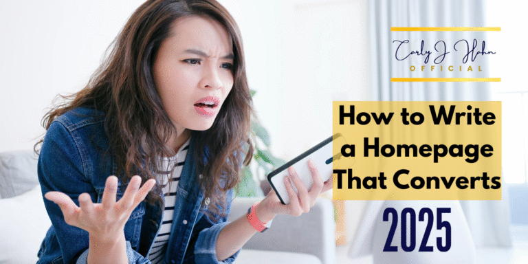 how to write a home page that converts